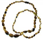 Mother and Baby Rare Green Olive Necklace Gift Set